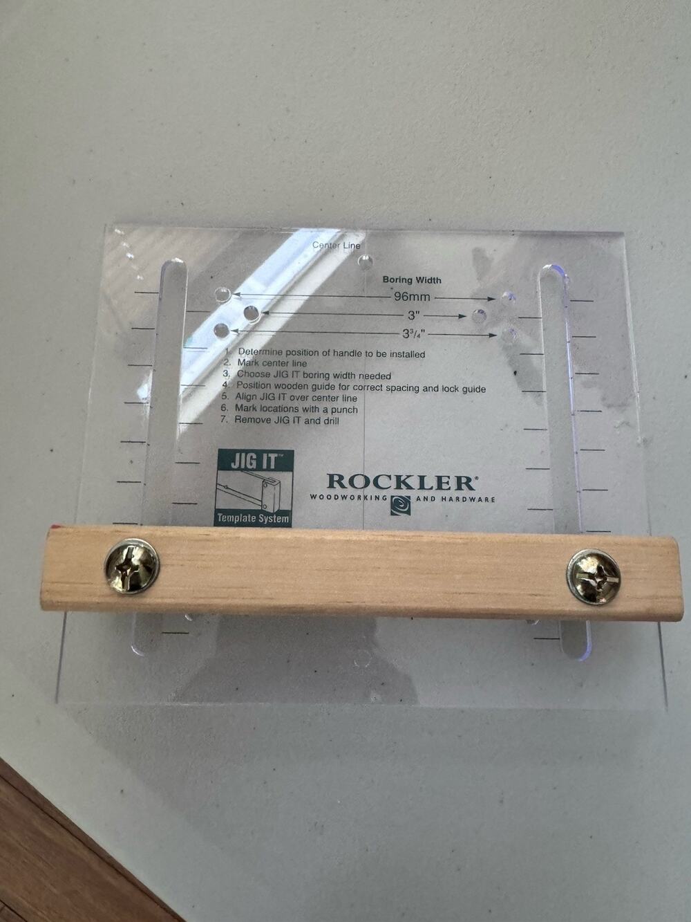 Rockler Drawer Pull Jig It Template